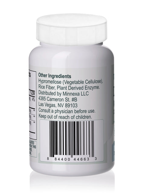 Minnexa Daily Mood Support — back label and barcode