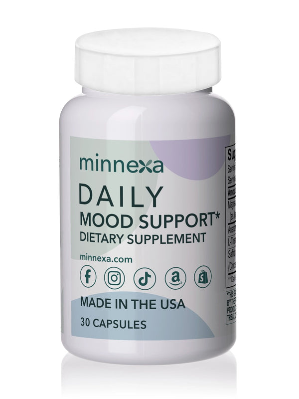 Minnexa® Daily Mood Support Capsules — Saffron, Anandamide Oil Complex, L-Theanine & Magnesium Glycinate